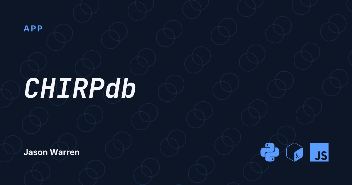 CHIRPdb social card