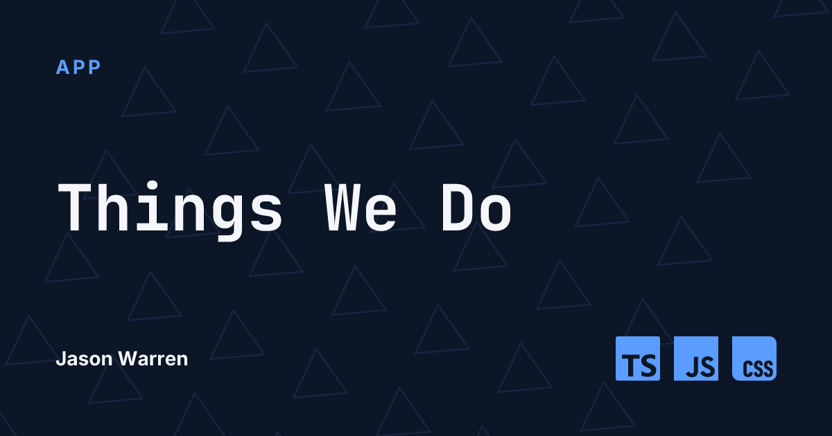 Things We Do social card